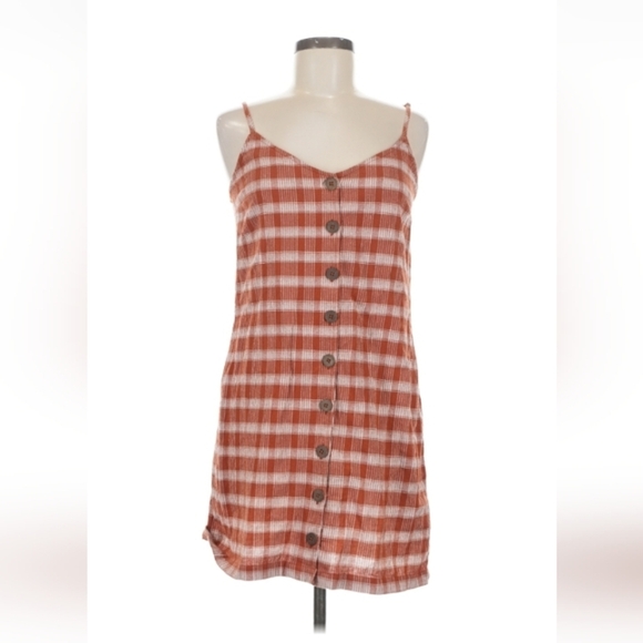 Rip Curl Dresses & Skirts - Rip Curl Orange Plaid Flannel Dress M $76 Retail